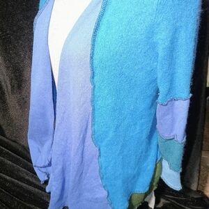 Patchwork Funky Wool Cardigan